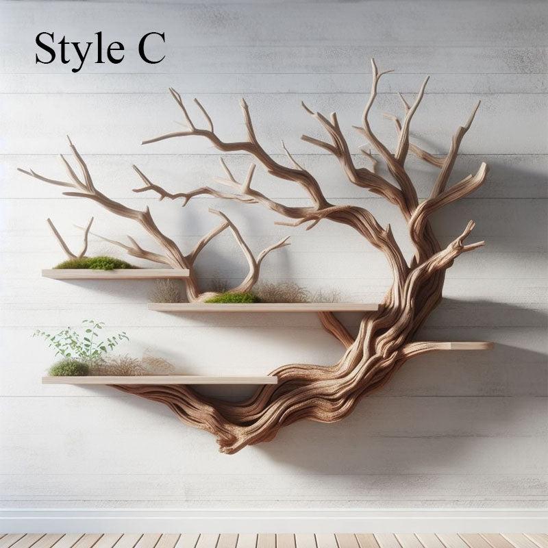 Cozy Tree Branch Driftwood Floating Shelf Wall Mount SINLTBS007