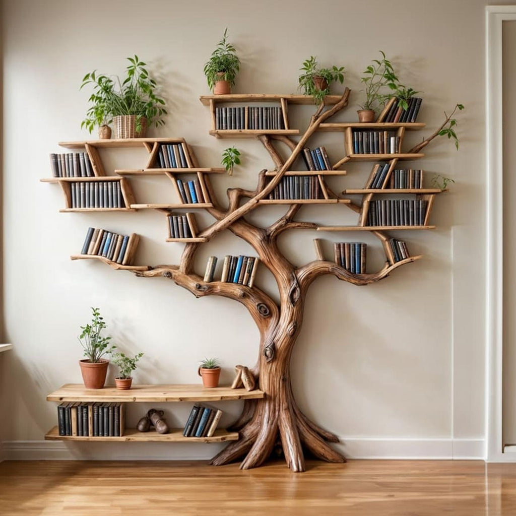 Tree Bookshelf Solid Wood Bookcase