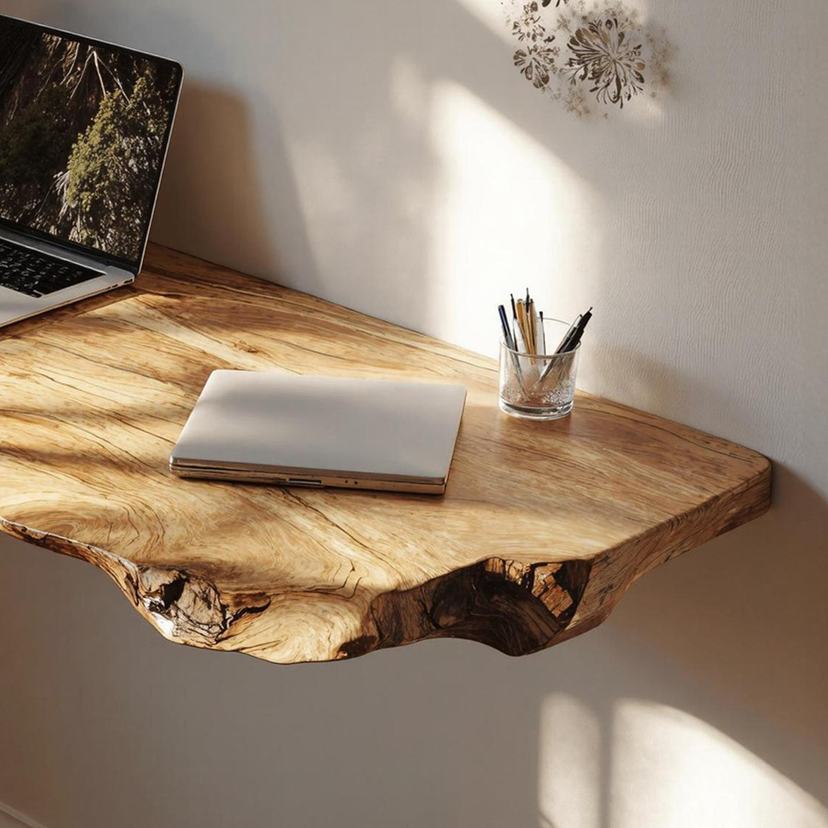 Vintage Wooden Floating Table For Stylish Living Room Furniture