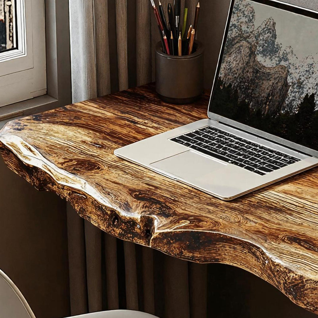 Farmhouse Solid Wood Floating Desk For Nature Inspired Home Styling
