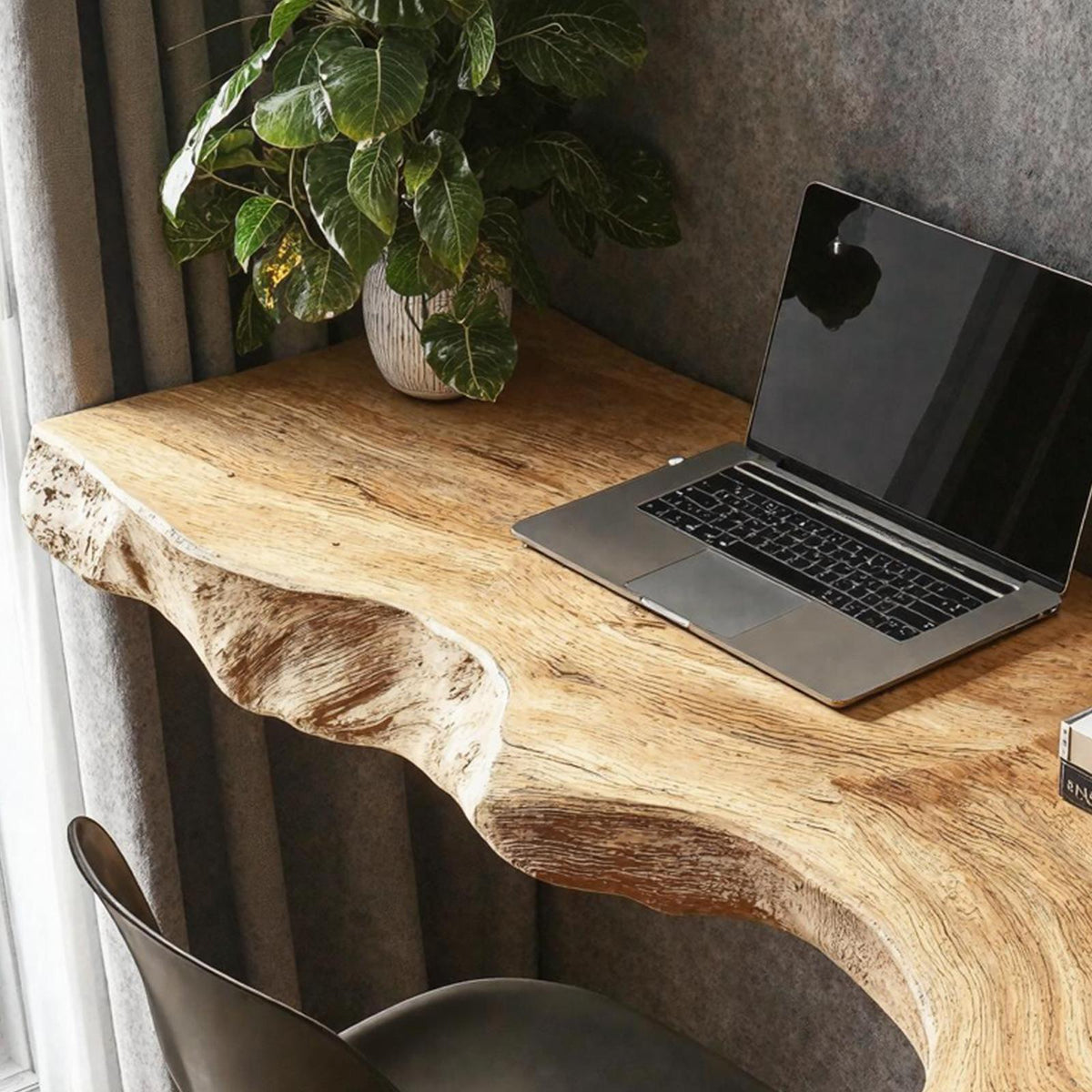 Vintage Wooden Floating Table For Aesthetic Furniture Display
