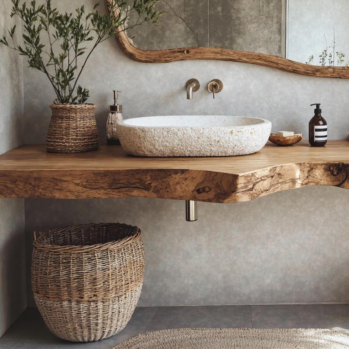 Vintage Solid Wood Vanity For Modern Bathroom Look SILDTBRV190
