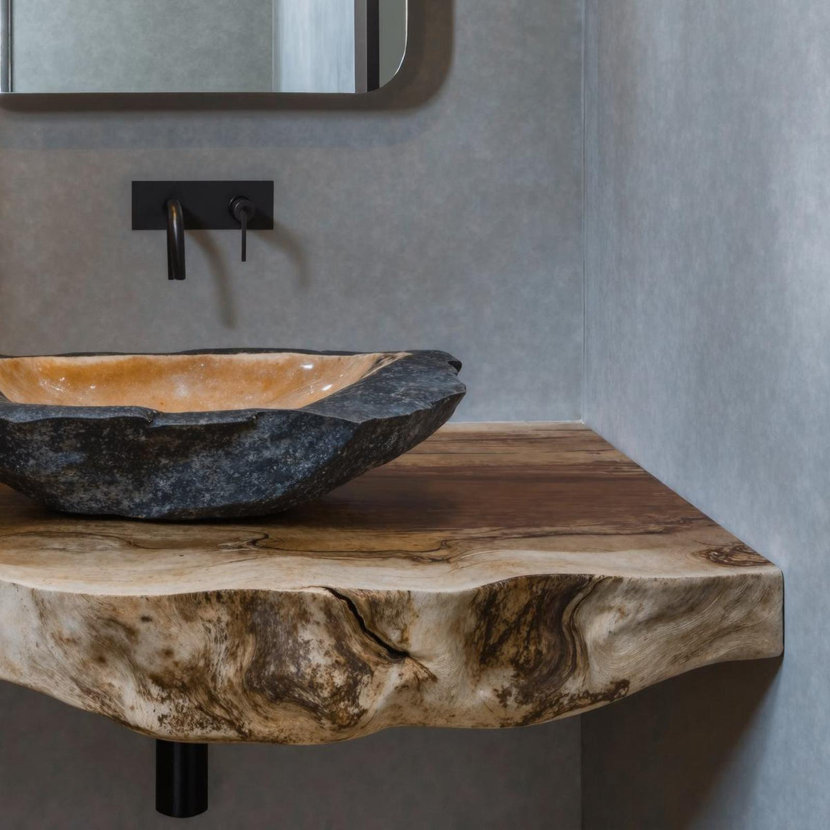 Vintage Reclaimed Wood Floating Vanity Shelf For Timeless Decor SILDTBRV125