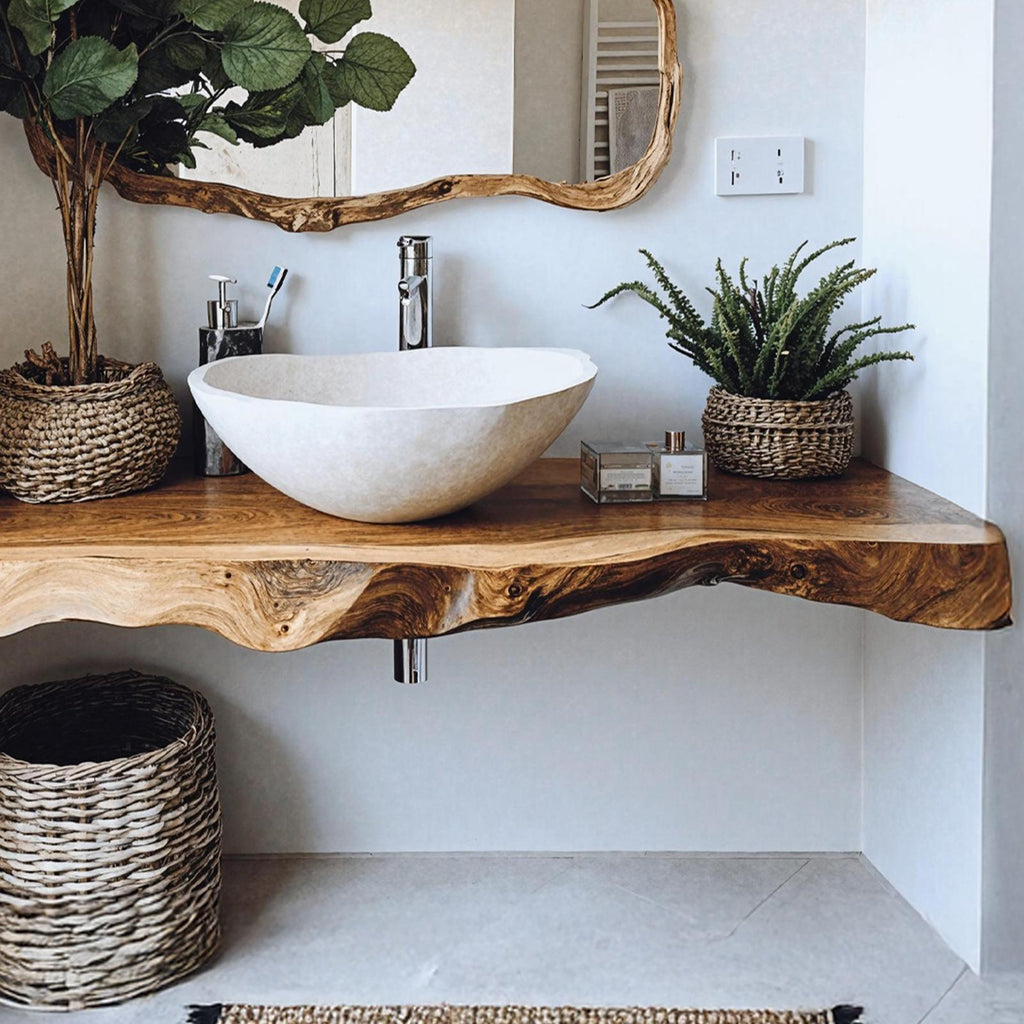 Mid Century Wooden Floating Vanity For Bathroom Design