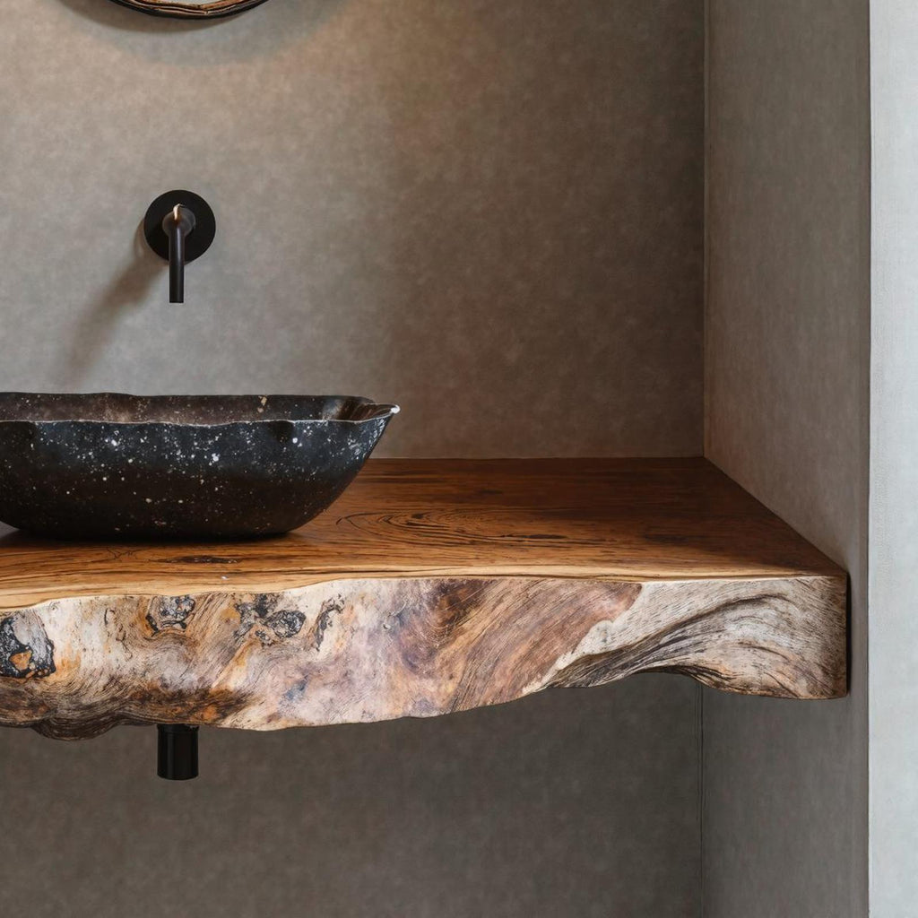 Custom Bathroom Floating Shelf For Rustic Vanity Styles SILDTBRV123