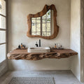 Wooden Floating Vanity For Mid Century Bathroom Design SILDTTRBAS025