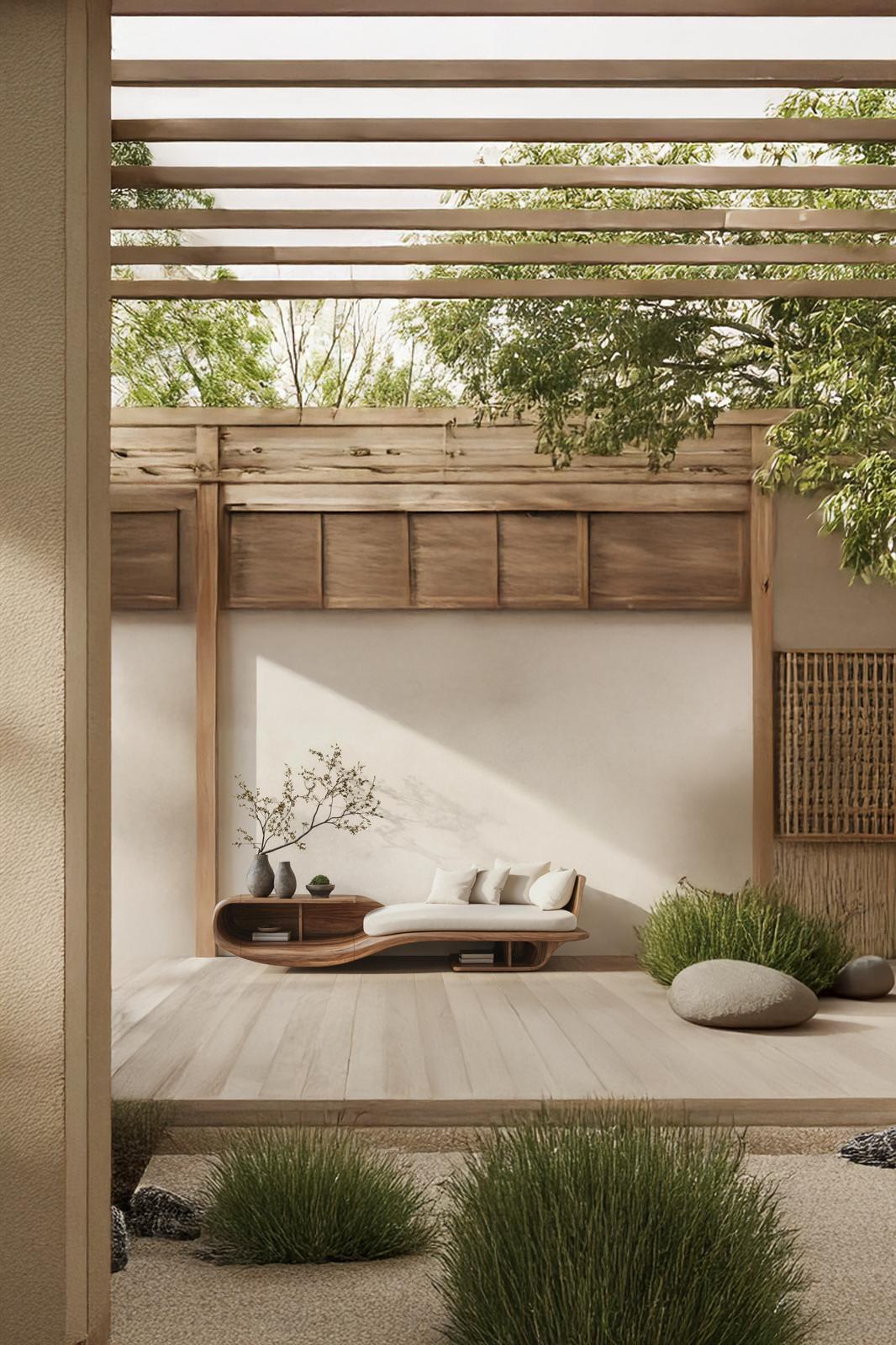 Rustic Solid Wood Garden Daybed For Entryway Furniture Styling