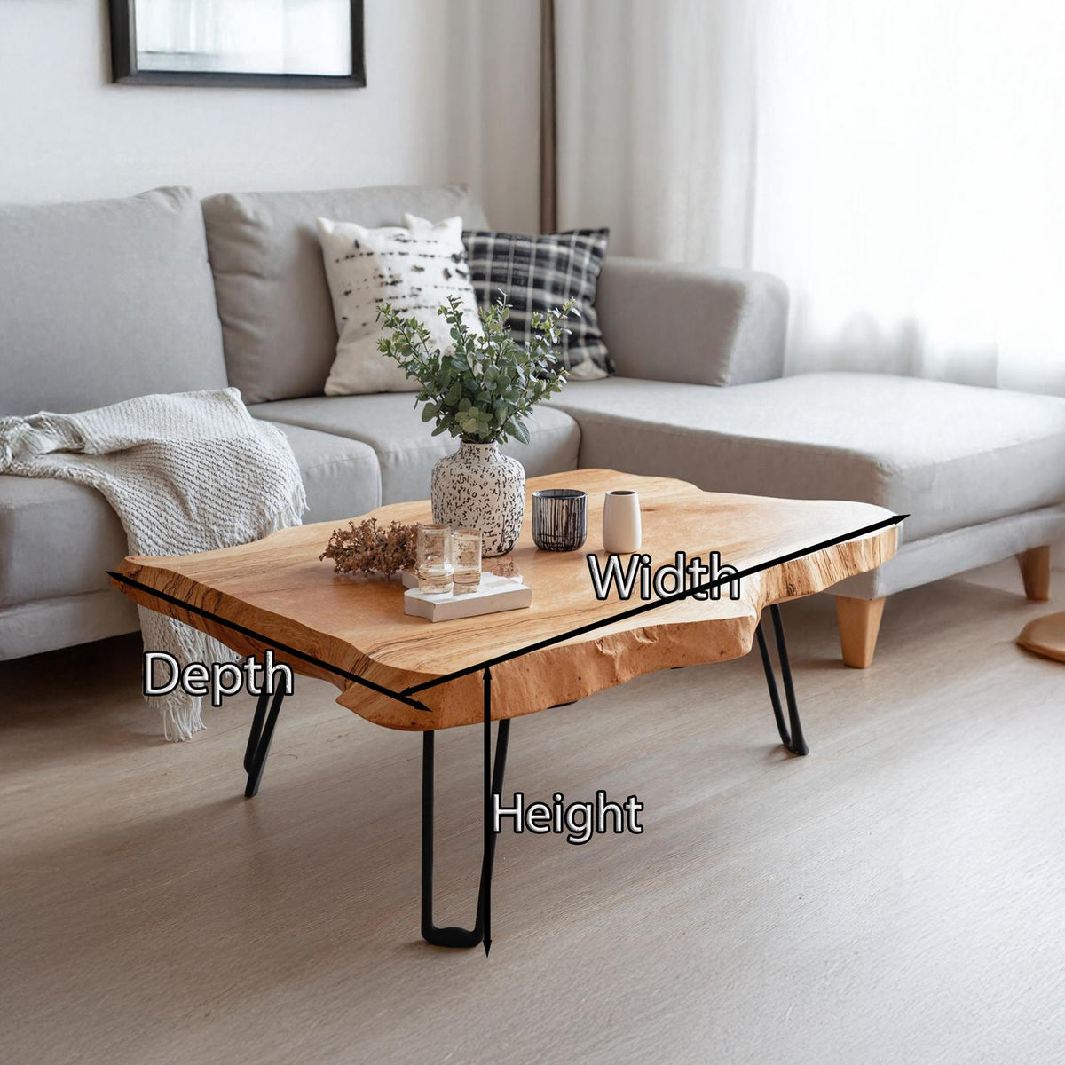 Rustic Solid Wood Coffee Table For Entryway Design SILDTCF134