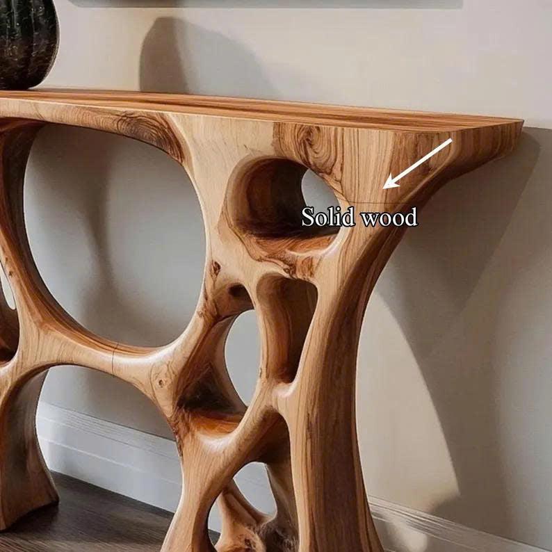 Live Edge Wooden Console Table Decor Home Gift