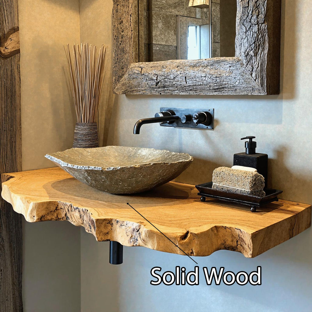 Floating Wood Bathroom Shelf SILDTBRV033