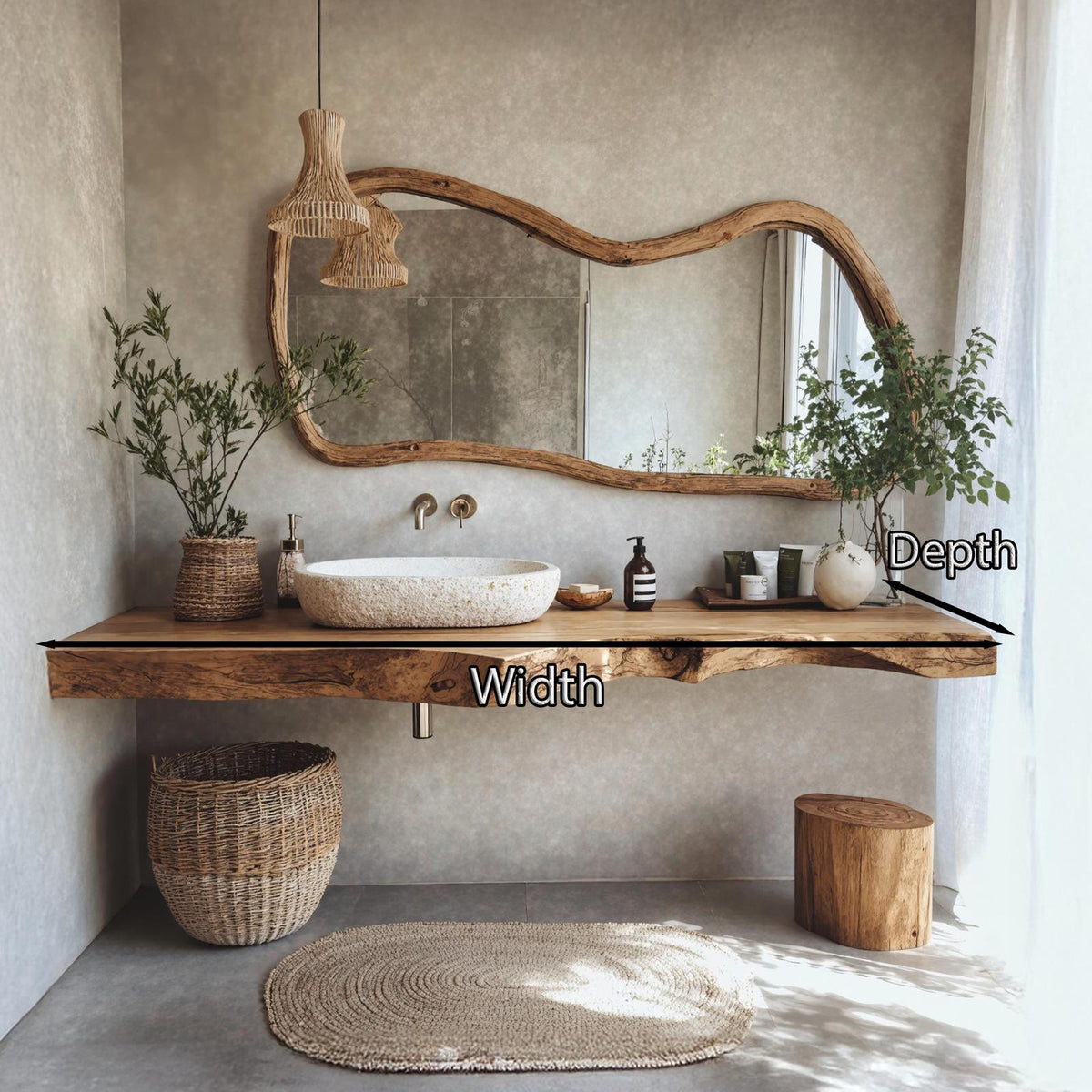 Vintage Solid Wood Vanity For Modern Bathroom Look SILDTBRV190