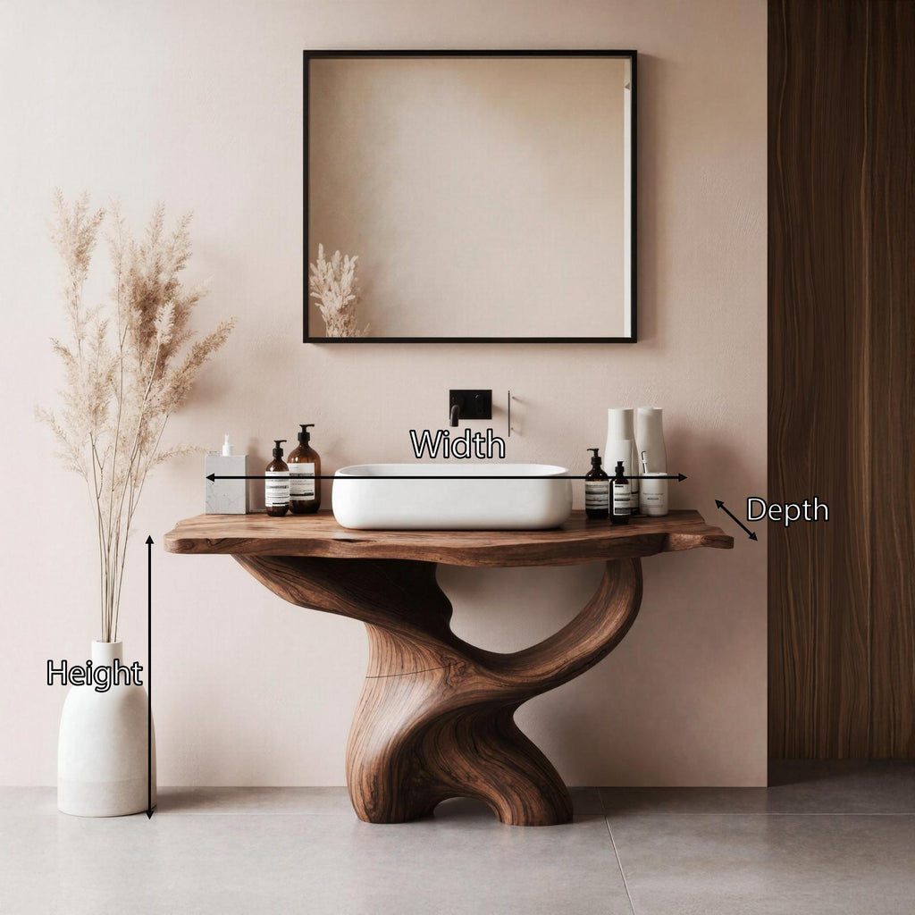 Handcrafted Live Edge Vanity For Luxury Bathroom
