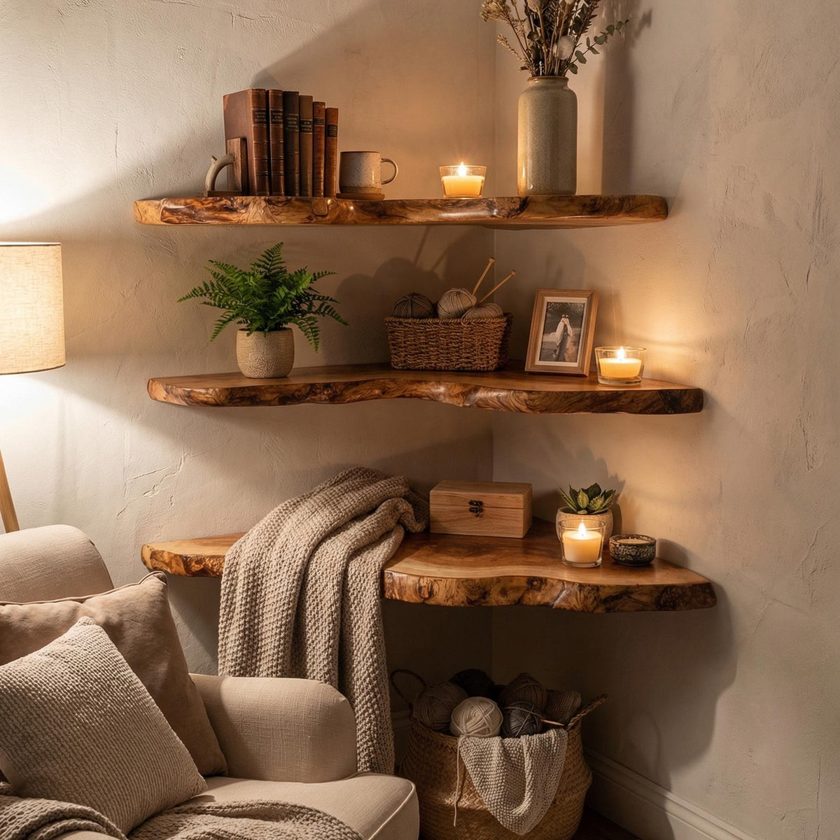 Custome Floating Shelf Corner Book SINLCN011