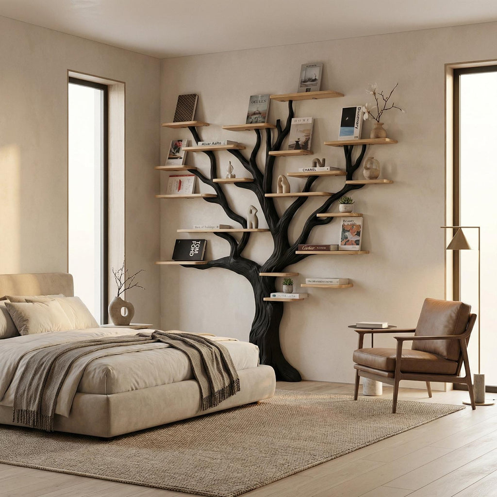 Tree Branch Floating Bookshelf Decor