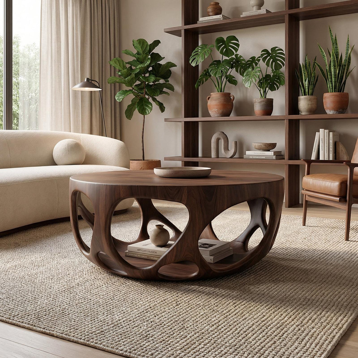 Artisan Coffee Table Natural Wood Farmhouse Gift