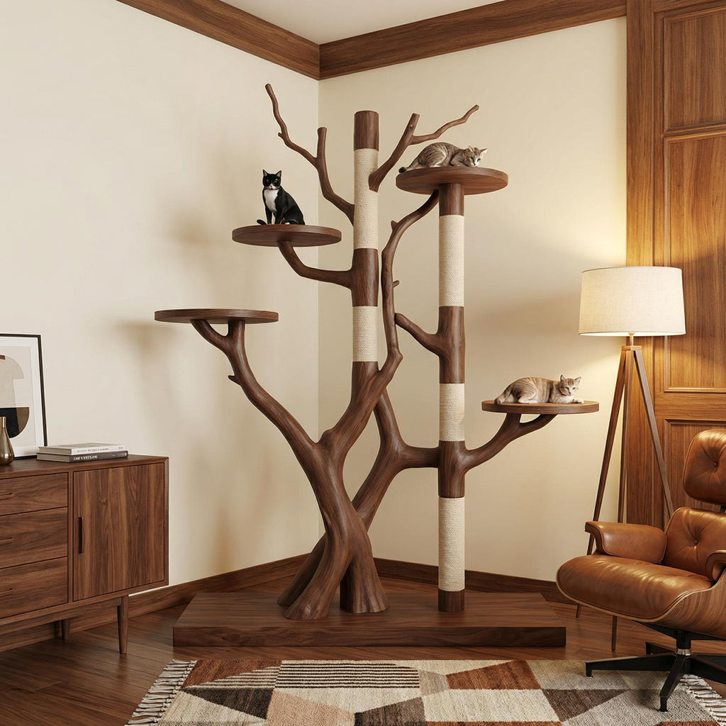 Rustic Tree Cat Tower Modern Living Room SINLSATT028