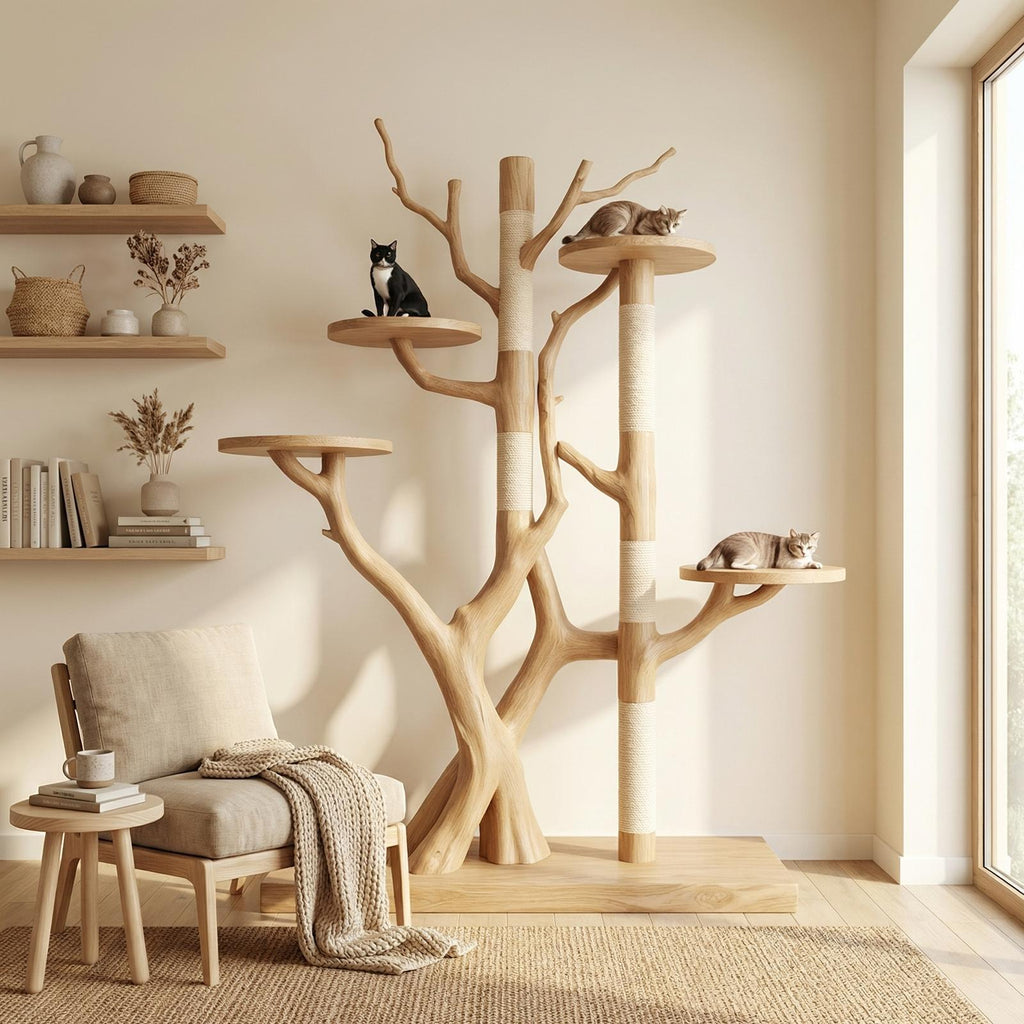 Rustic Tree Cat Tower Modern Living Room SINLSATT028