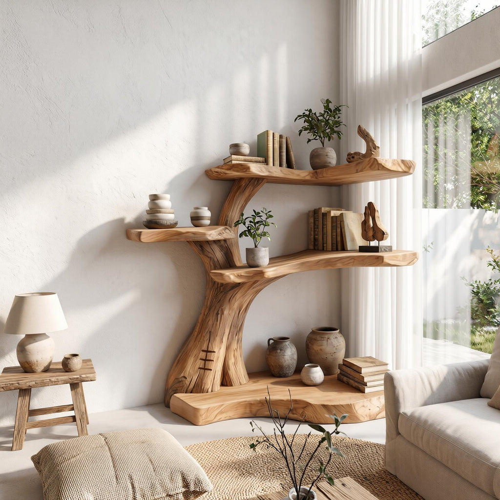 Rustic Corner Tree Bookshelf Kids Room Nursery SINLSATB310
