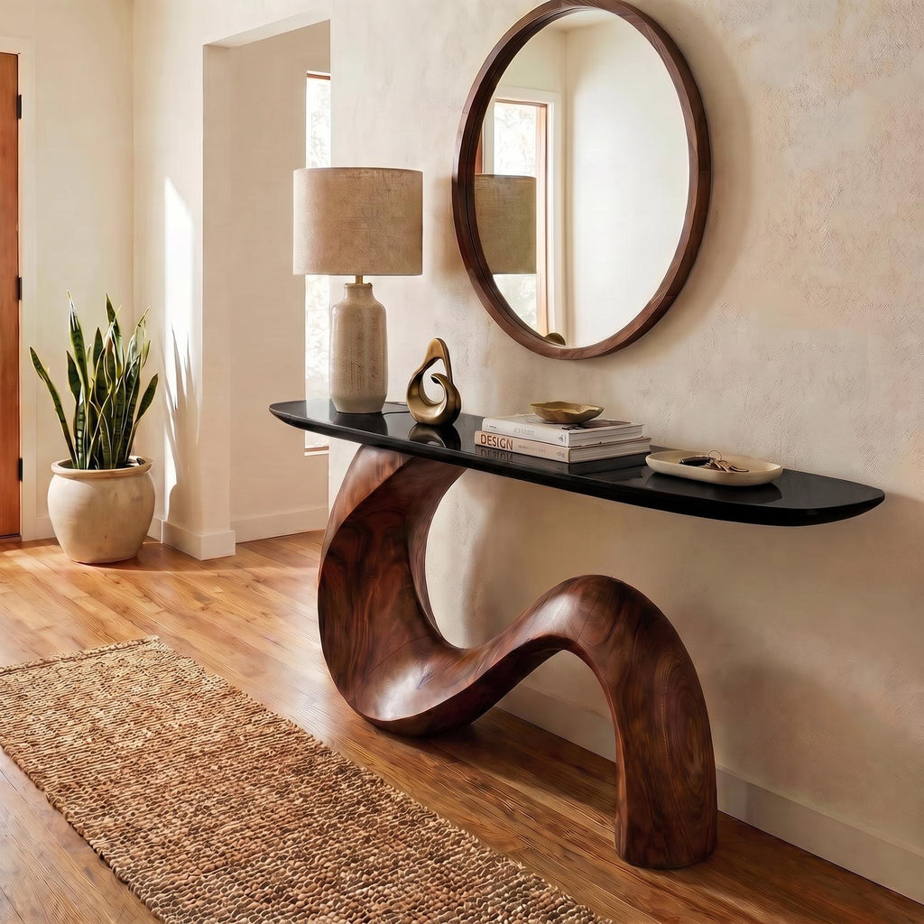 Midcentury Sculptural Console Table Entryway SINLSACS108