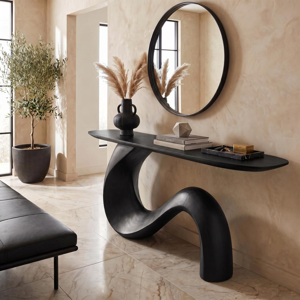 Midcentury Sculptural Console Table Entryway SINLSACS108