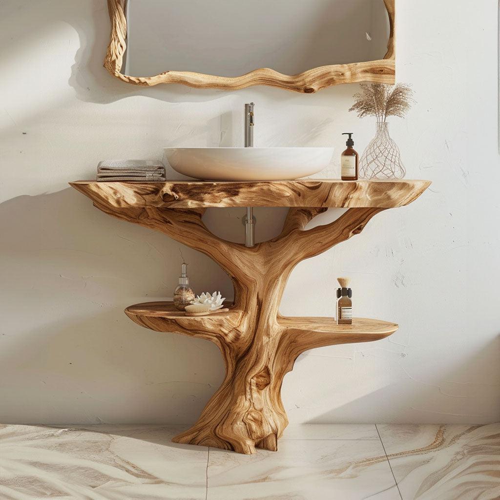 Wood Bathroom Vanity Bathroom SILDTBRV054