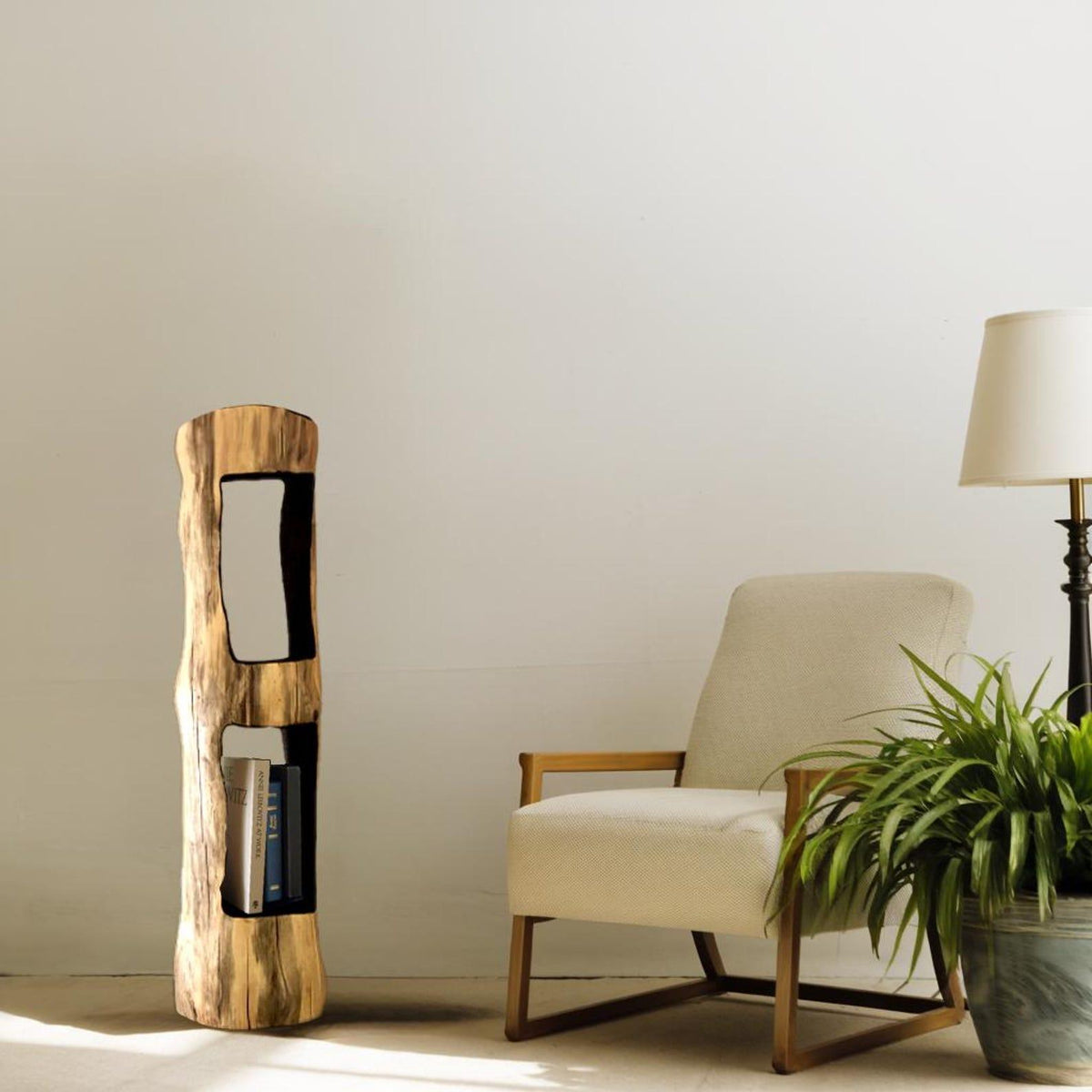 Unique Tree Trunk Bookshelf For Living Room Decor SITHBS001