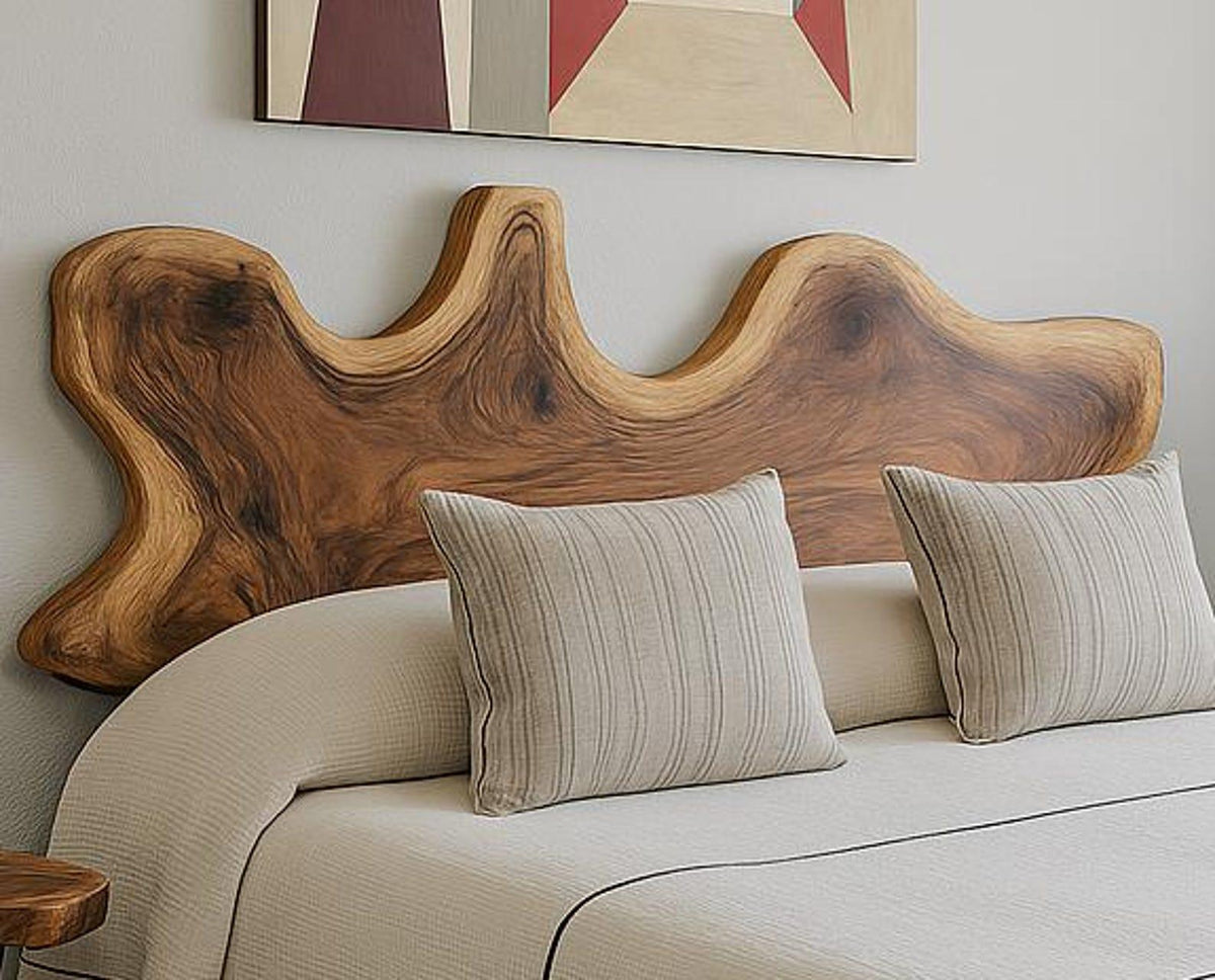 Organic Sculpted Headboard And Bed Frame For Bedroom And Master Suite