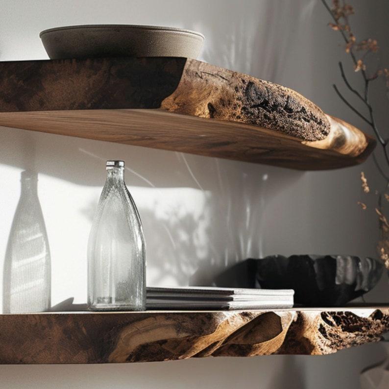 Floating Wall Shelf Live Edge Shelf Decor