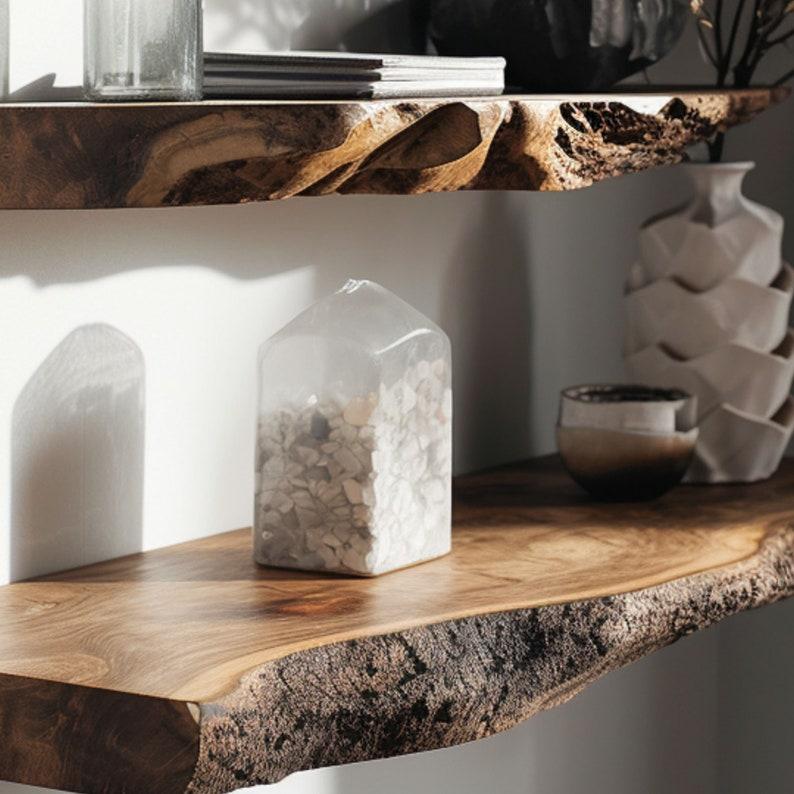 Floating Wall Shelf Live Edge Shelf Decor