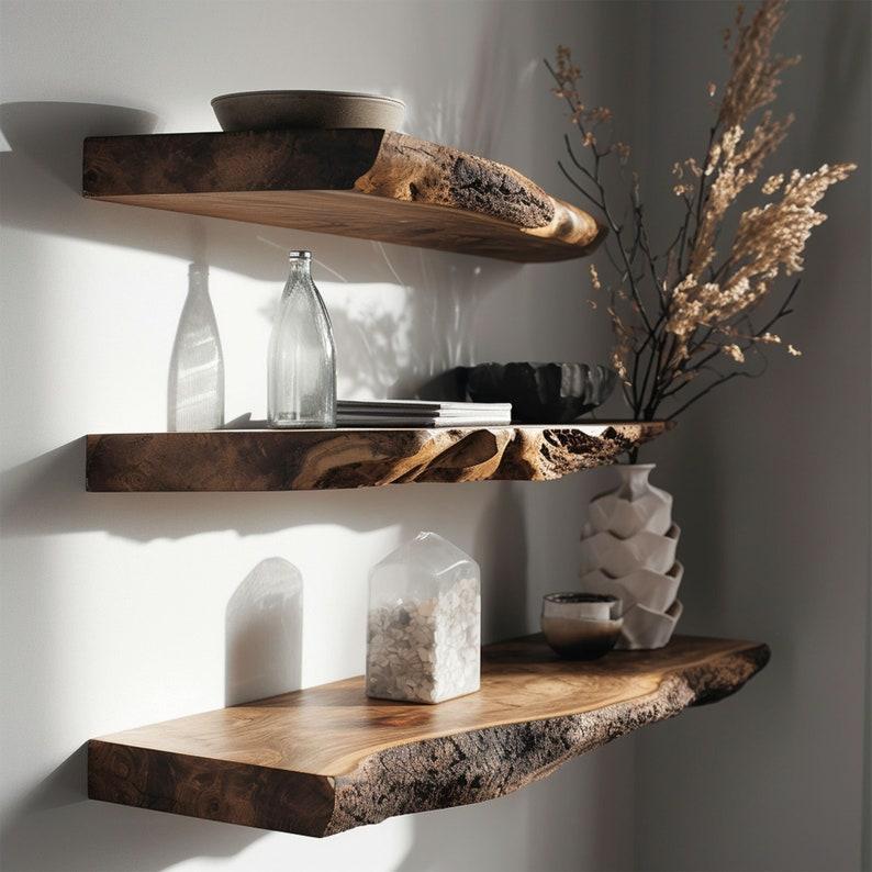 Floating Wall Shelf Live Edge Shelf Decor
