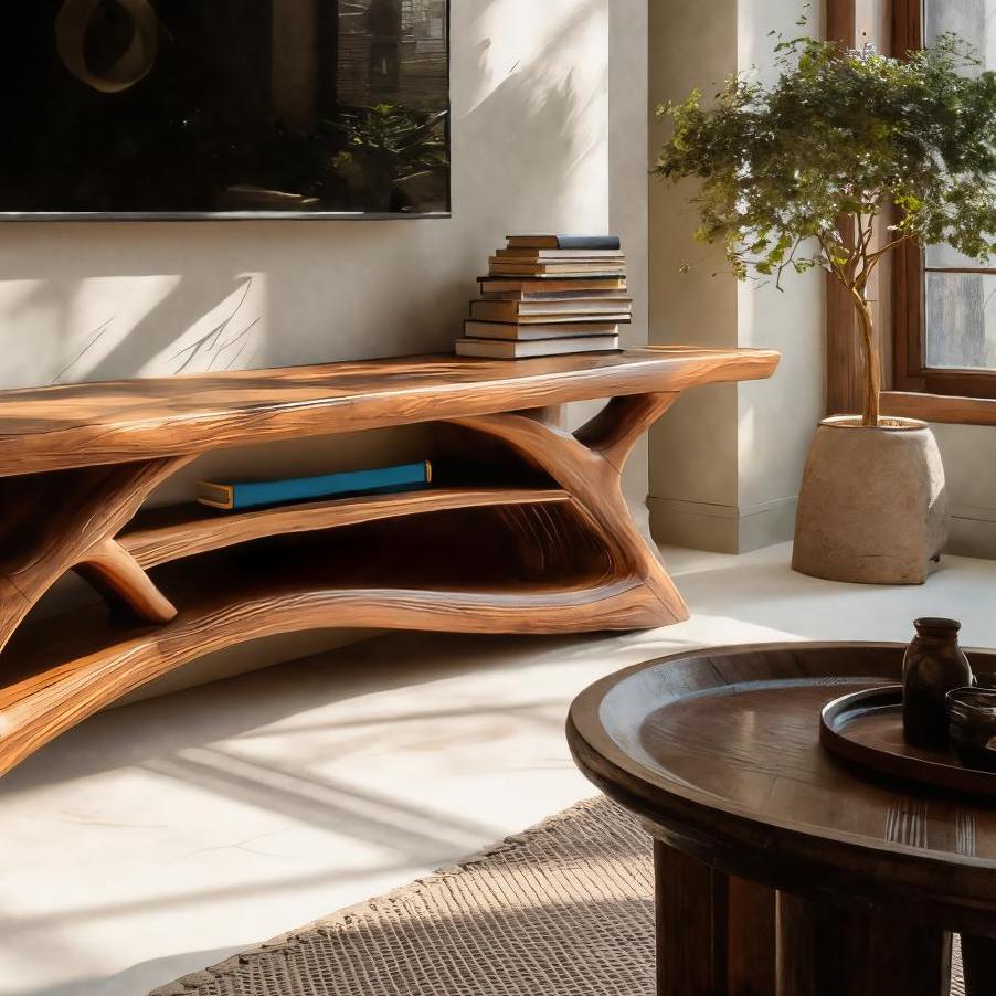 Modern TV Shelf Multi-tiered Design For Living Decor