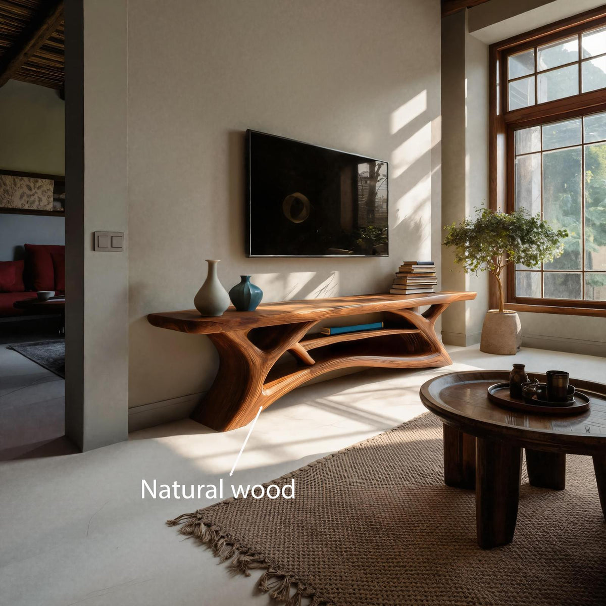 Modern TV Shelf Multi-tiered Design For Living Decor