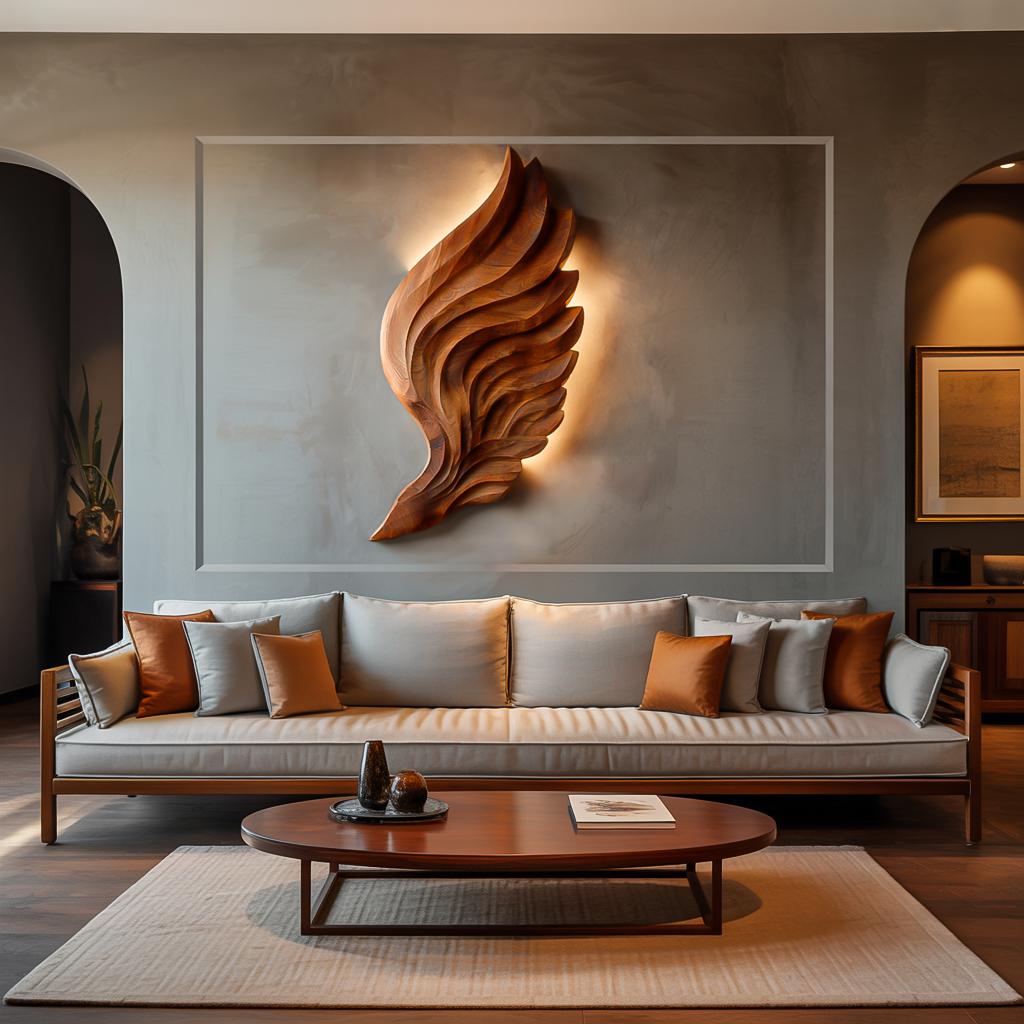 Abstract Wooden Wing Wall Art For Modern Wall Decor RTTHTTWA080
