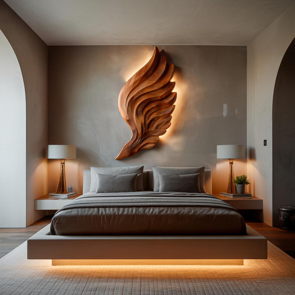 Abstract Wooden Wing Wall Art For Modern Wall Decor RTTHTTWA080