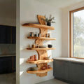 Modern Live Edge Floating Shelf For Kitchen