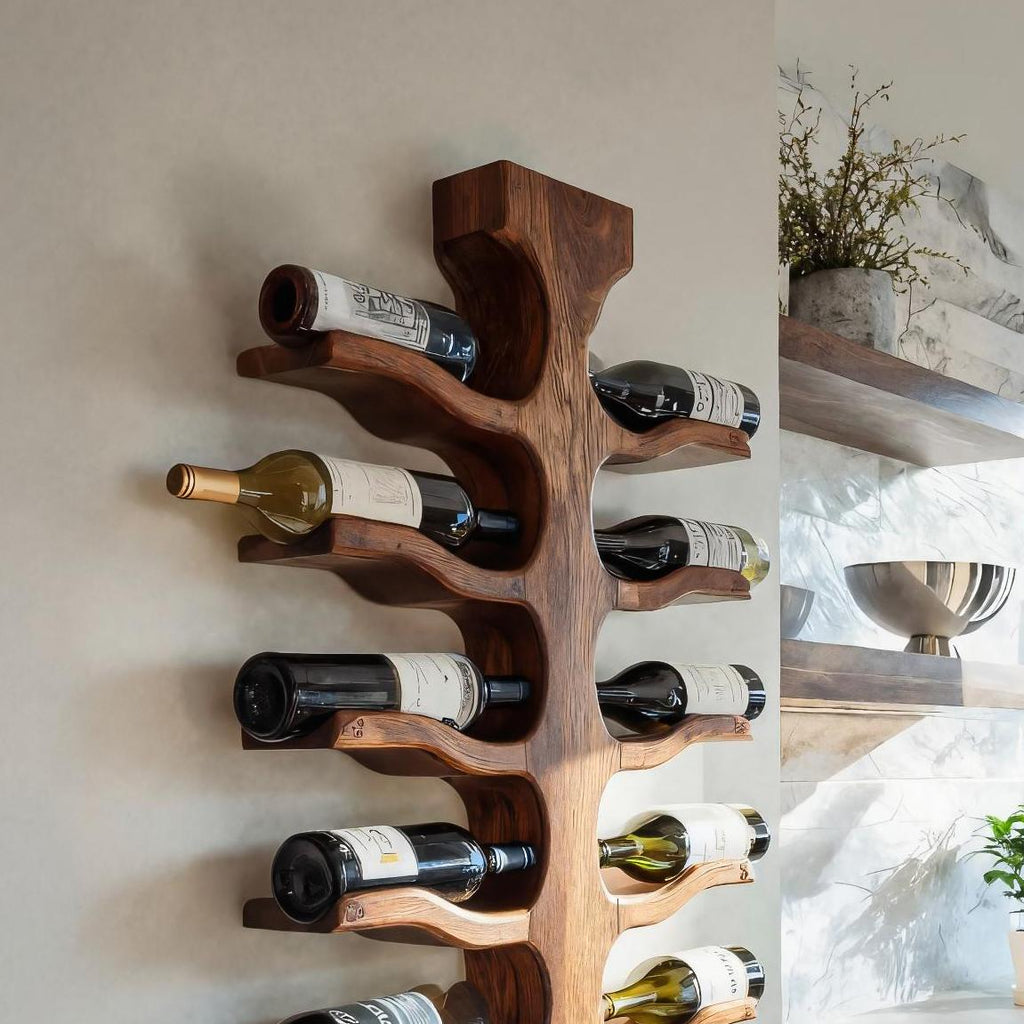 Modern Wall Mounted Wine Rack For Bar Storage Decor