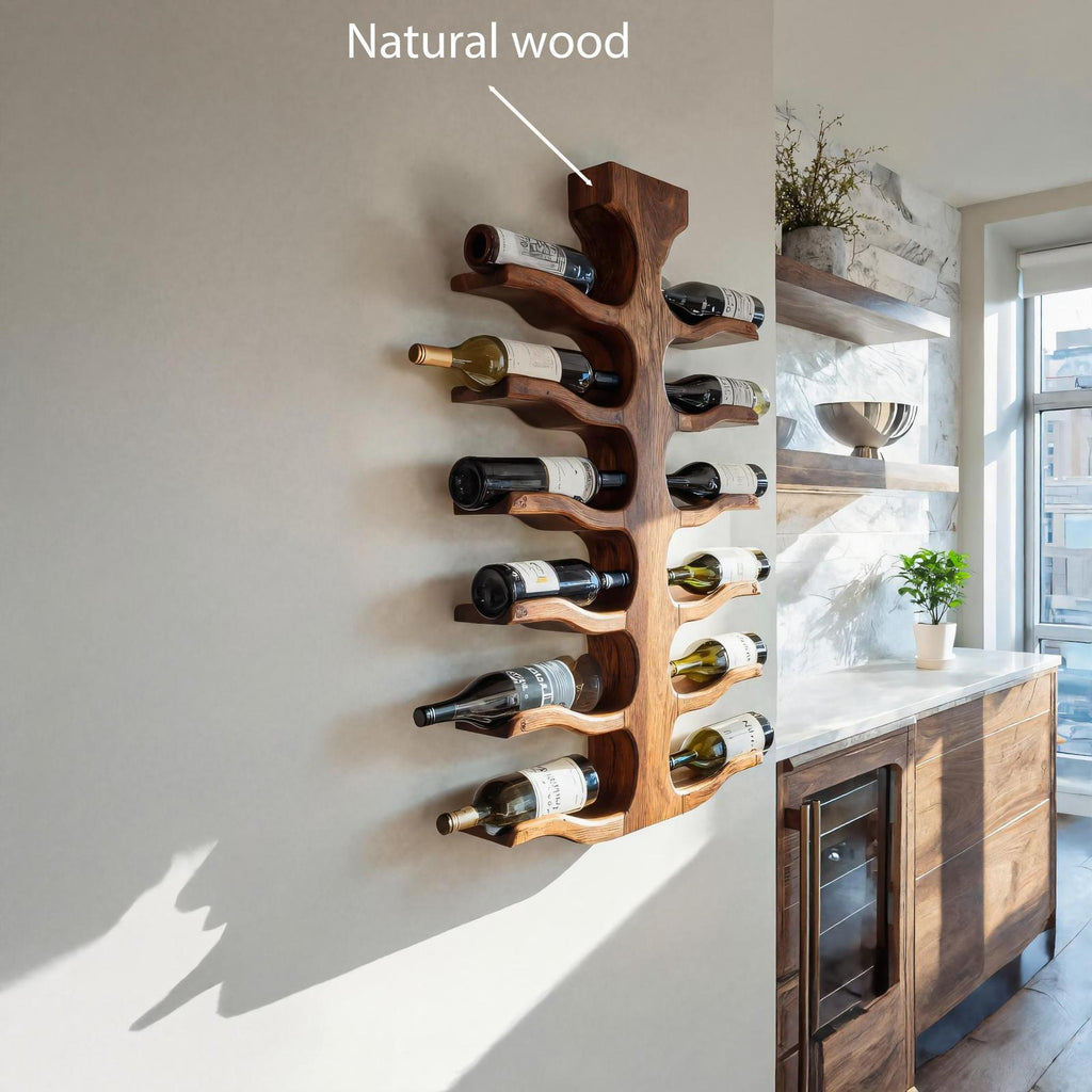 Modern Wall Mounted Wine Rack For Bar Storage Decor