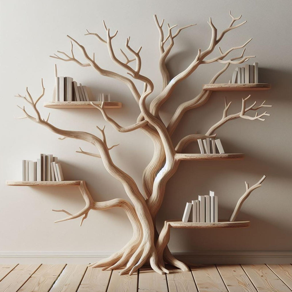 Handcrafted Tree Branch Shelf Driftwood For Holiday Decor