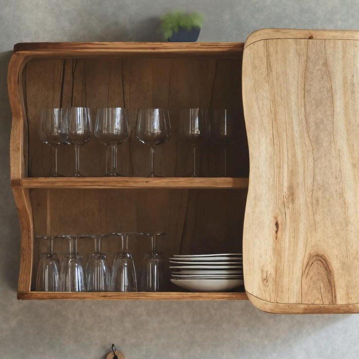 Farmhouse Wooden Kitchen Cabinet For Kitchen