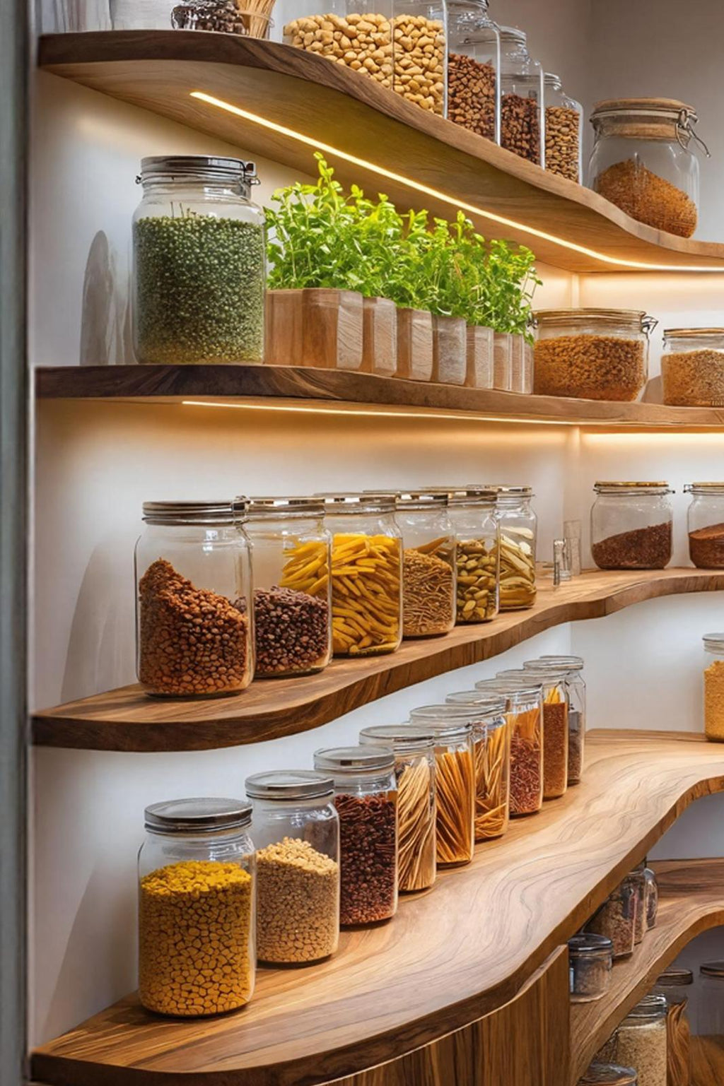 Wooden Spice Rack Shelf Farmhouse Style For Kitchen Use