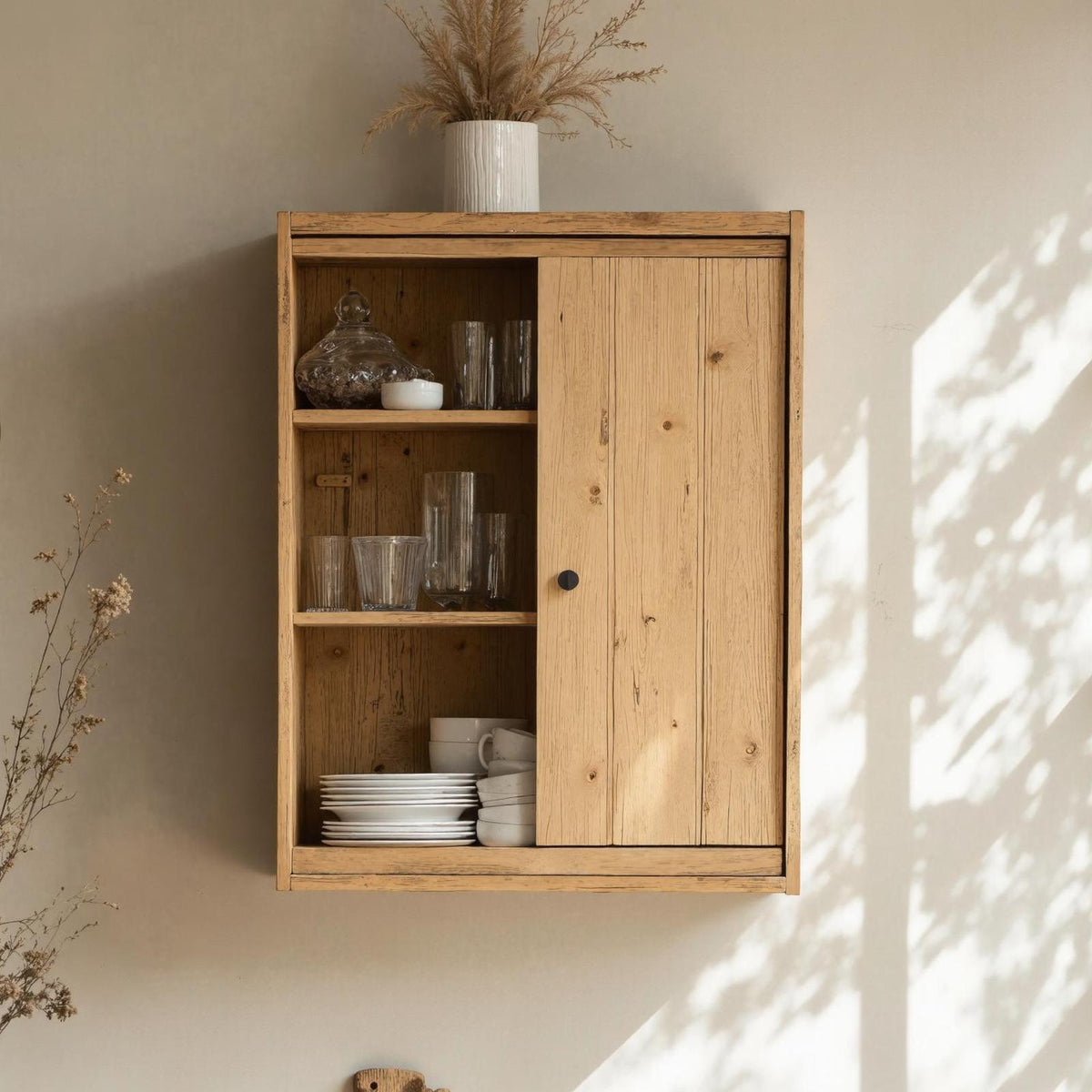 Farmhouse Wooden Kitchen Cabinet For Kitchen Design