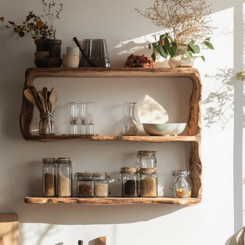 Rustic Solid Wood Kitchen Storage For Kitchen Decor
