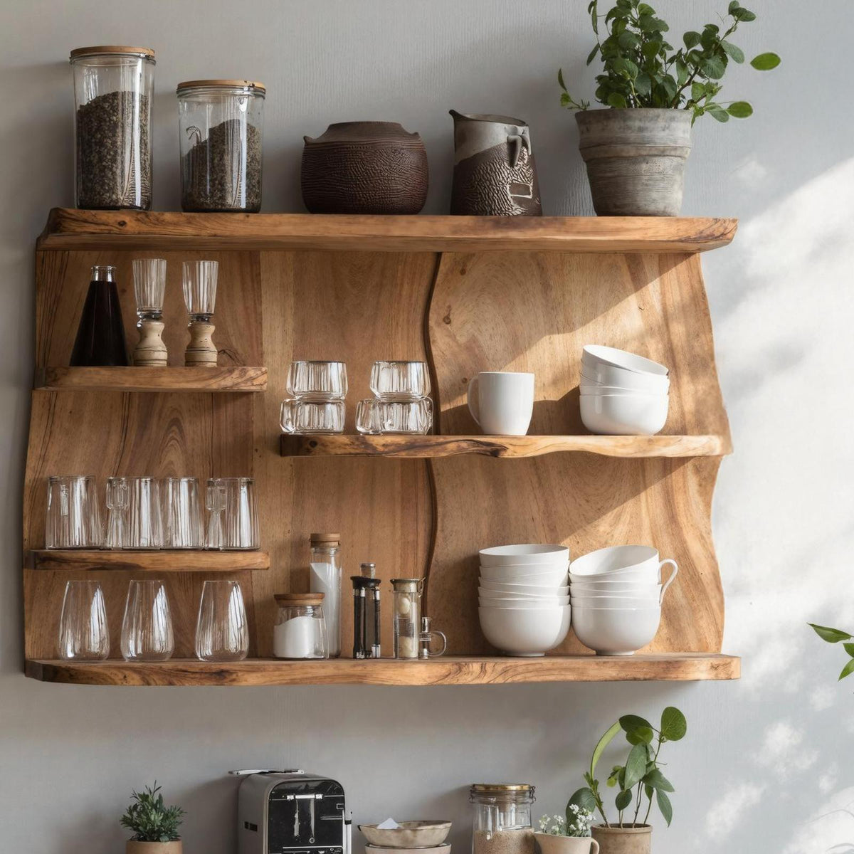 Farmhouse Wooden Kitchen Cabinet For Furniture Decor