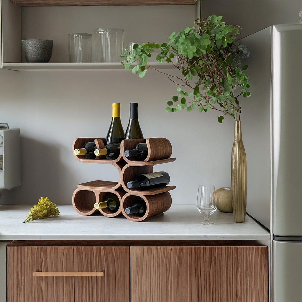 Mid Century Wine Holder For Kitchen Table Display