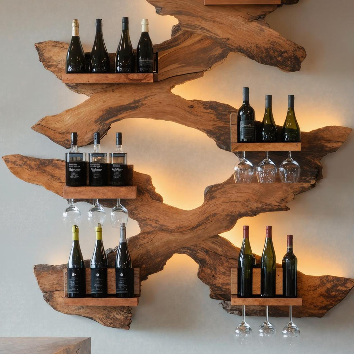 Farmhouse Wine Stand For Living Room