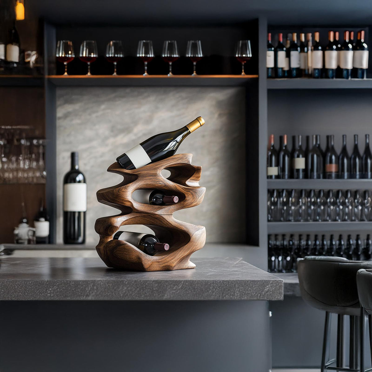 Rustic Wine Rack For Living Room Wine Bar Corner