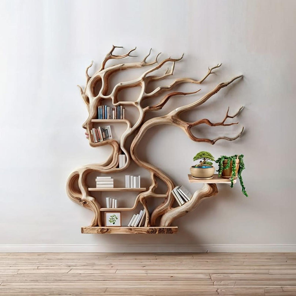 Tree Branch Shelf Wall Mount Book Shelf