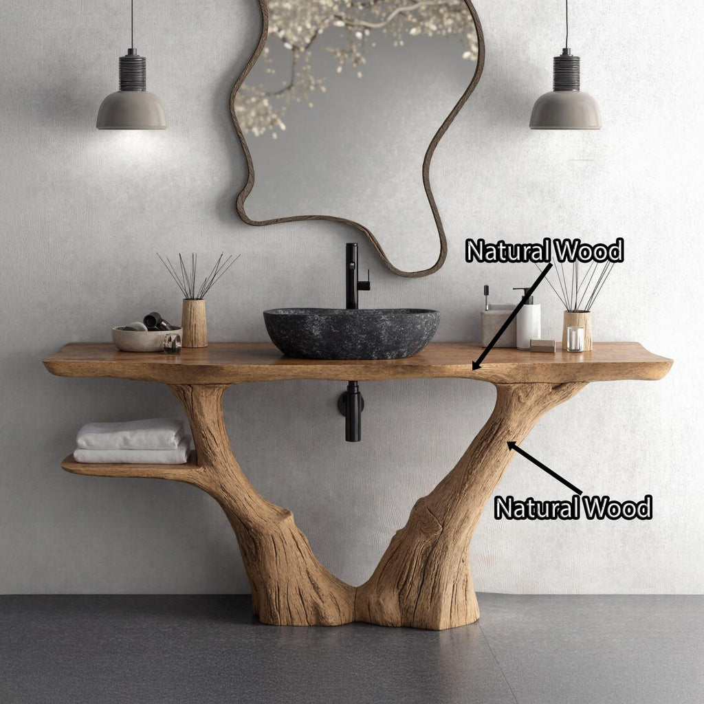 Handcrafted Counter Vanity For Stylish Bathroom Interiors