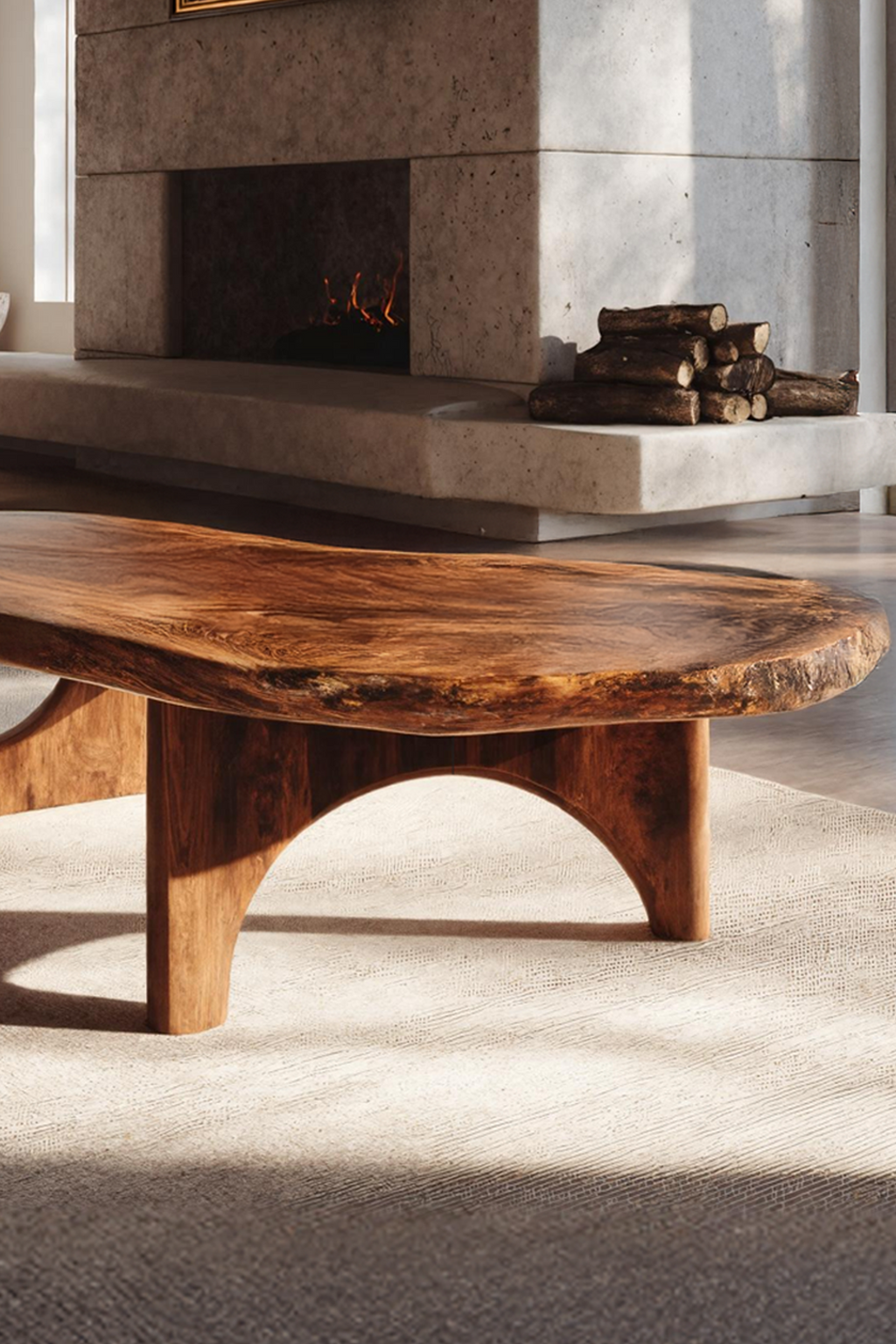Modern Farmhouse Solid Wood Coffee Table For Living Room Use