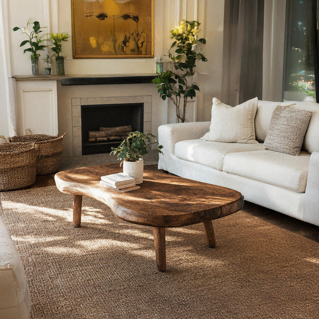 Handcrafted Wood Coffee Table For Living Room